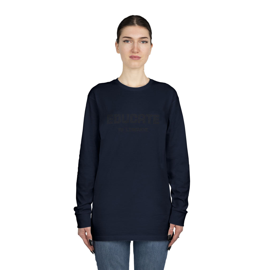 Long Sleeve Tee - Charlie Kirk, Educate to Liberate Design
