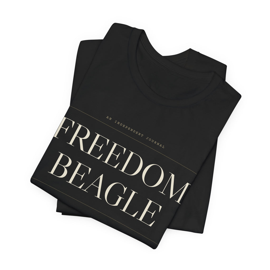 Freedom Beagle Masthead, Est. MMXXVI — Heritage Tee (Black)