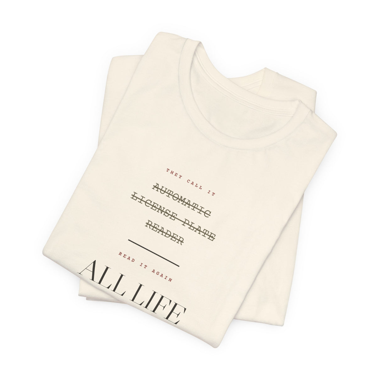 Read It Again — ALPR Tee (Natural)