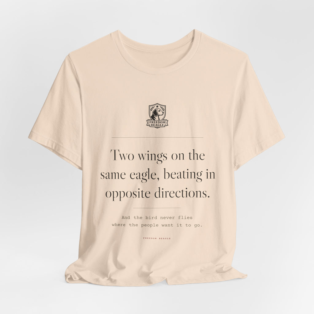 Two Wings on the Same Eagle — Two-Party Critique Tee (Natural)