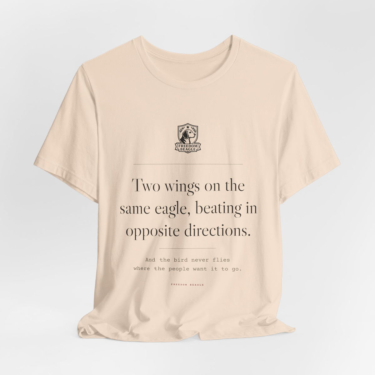 Two Wings on the Same Eagle — Two-Party Critique Tee (Natural)