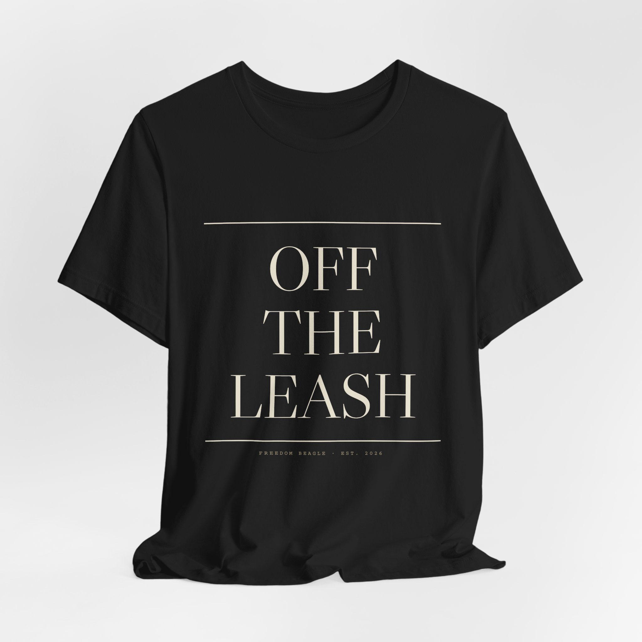 Off the Leash — Oversized Type Tee (Black)