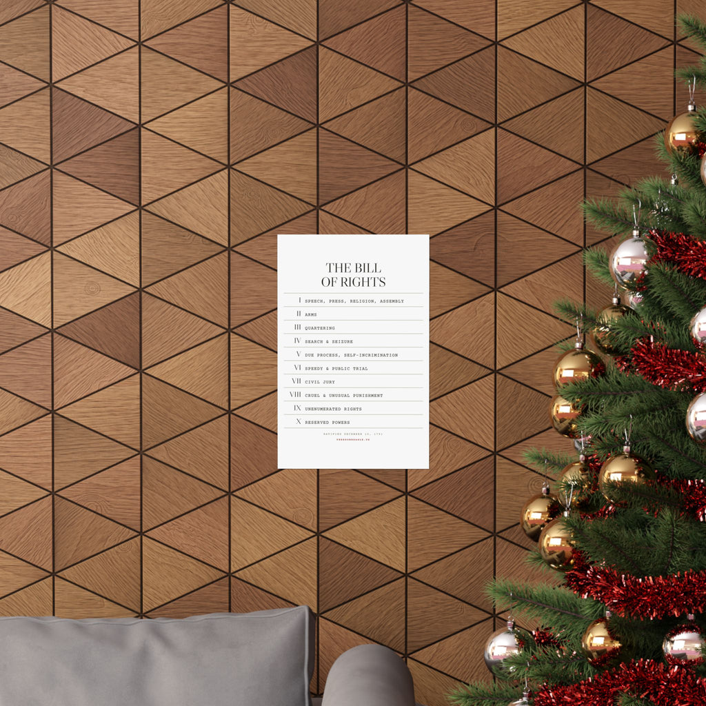The Bill of Rights, I–X — Matte Poster