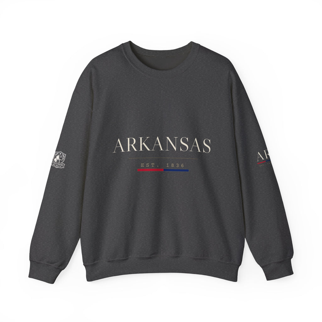 Arkansas — Freedom Beagle State Series Crewneck (Black)