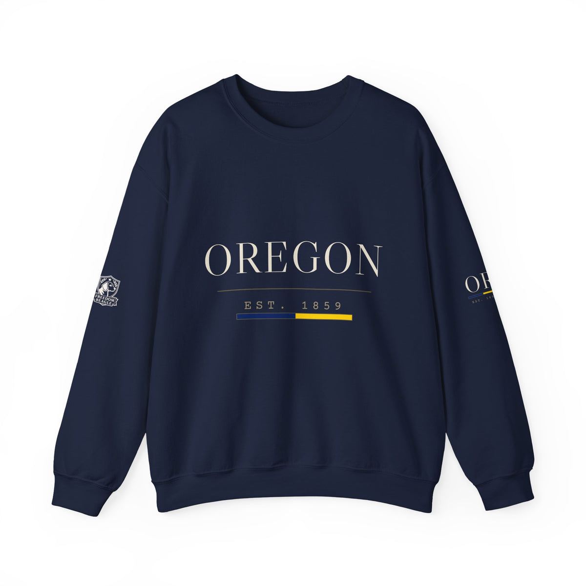 Oregon — Freedom Beagle State Series Crewneck (Black)