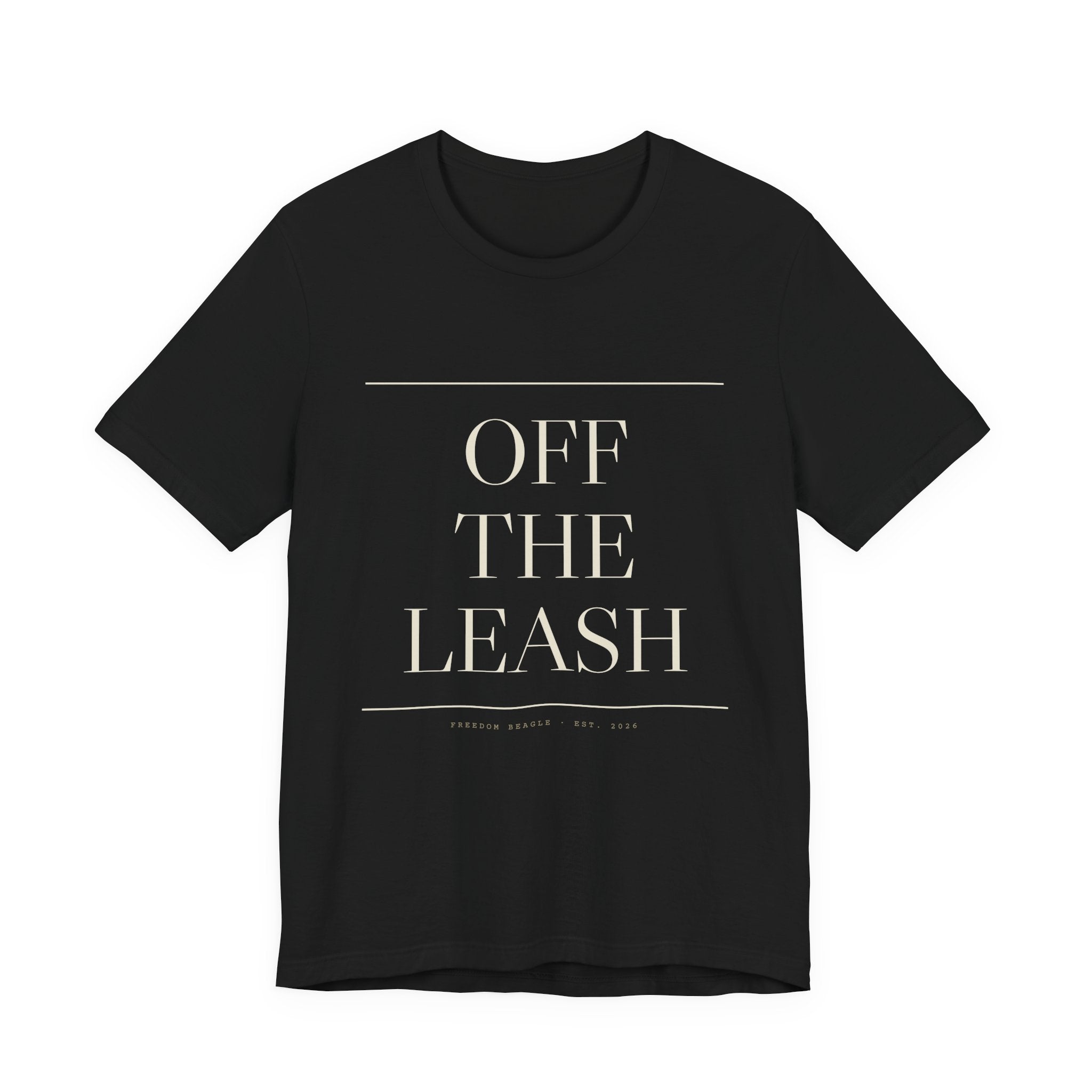 Off the Leash — Oversized Type Tee (Black)
