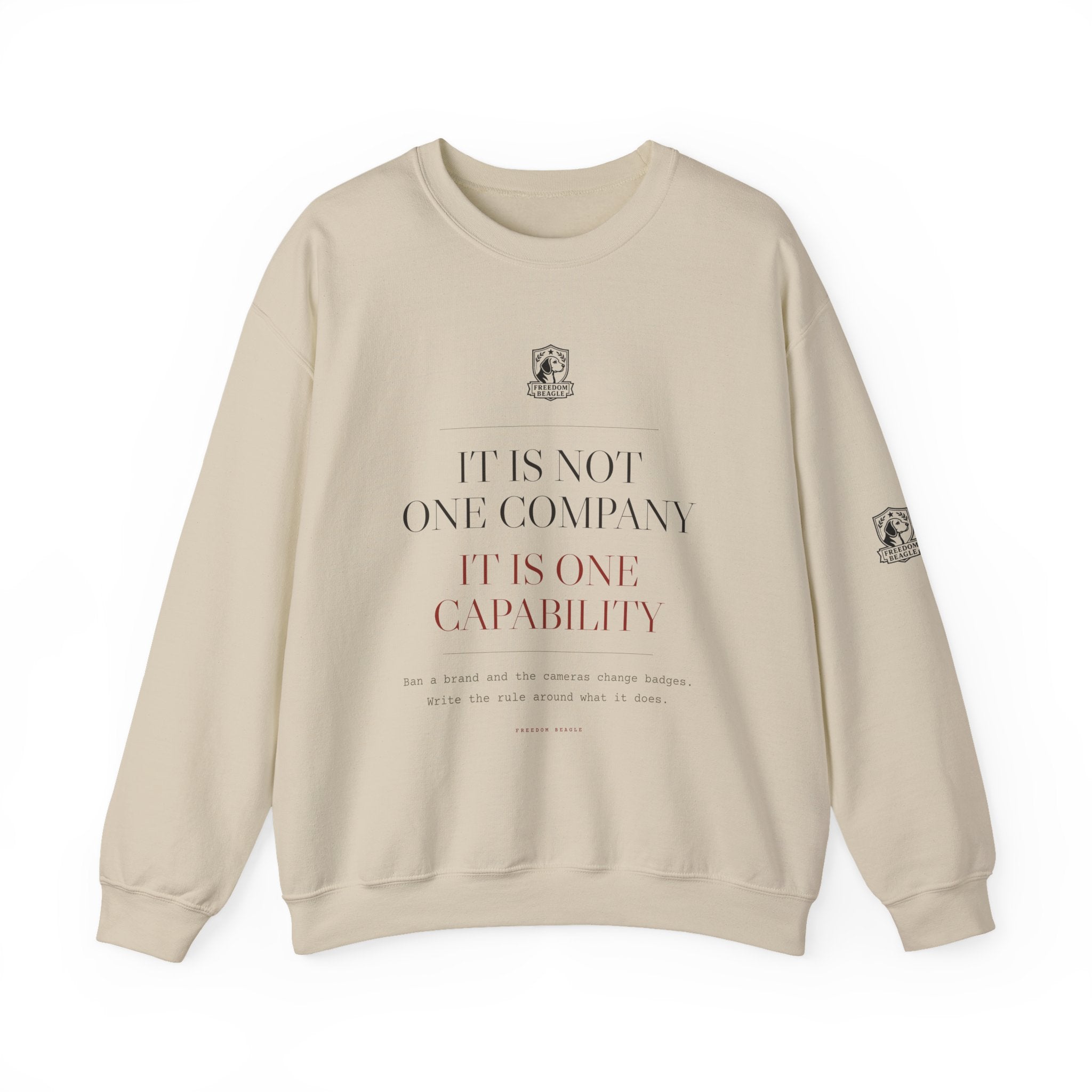 It Is Not One Company — ALPR Crewneck (Sand)