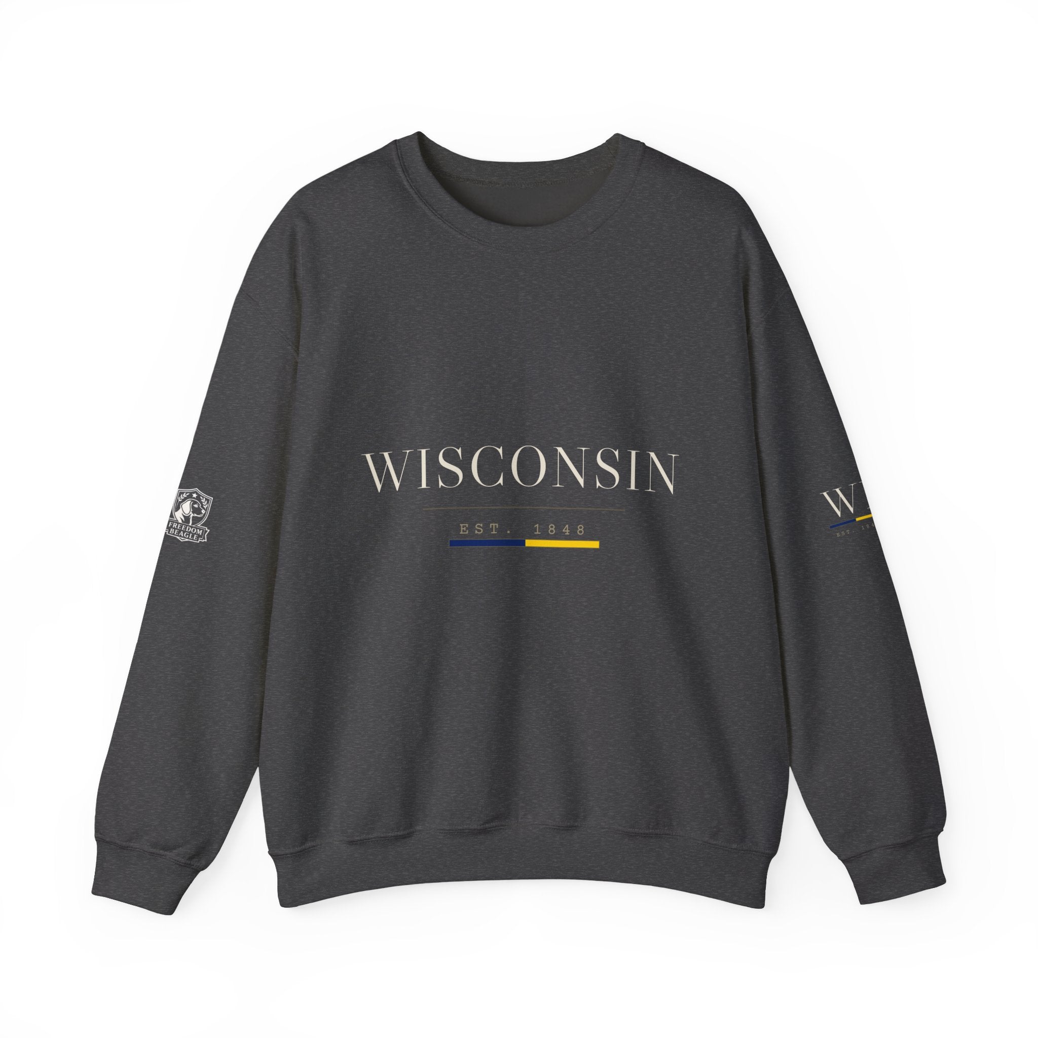Wisconsin — Freedom Beagle State Series Crewneck (Black)