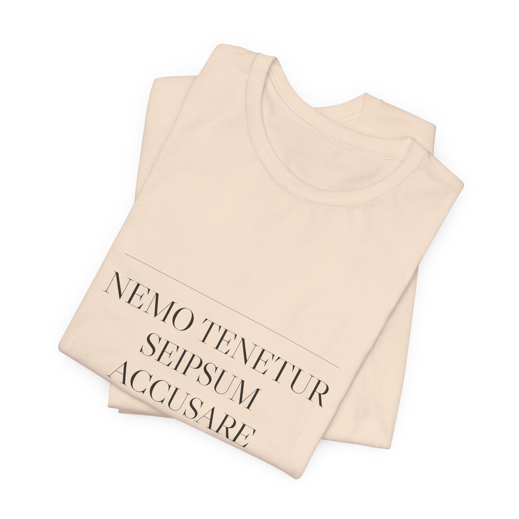 Nemo Tenetur Seipsum Accusare — Fifth Amendment Tee (Natural)