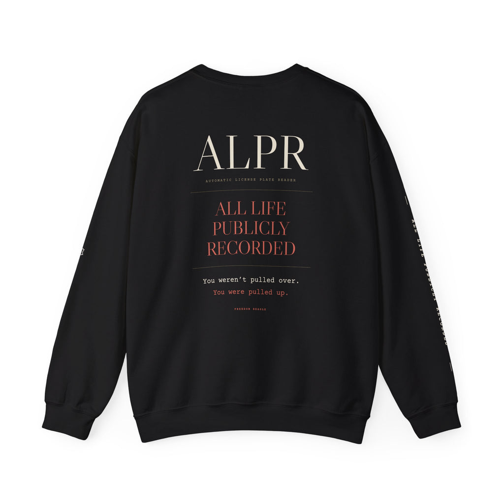 ALPR Full Kit Crewneck — All Life Publicly Recorded (Black)