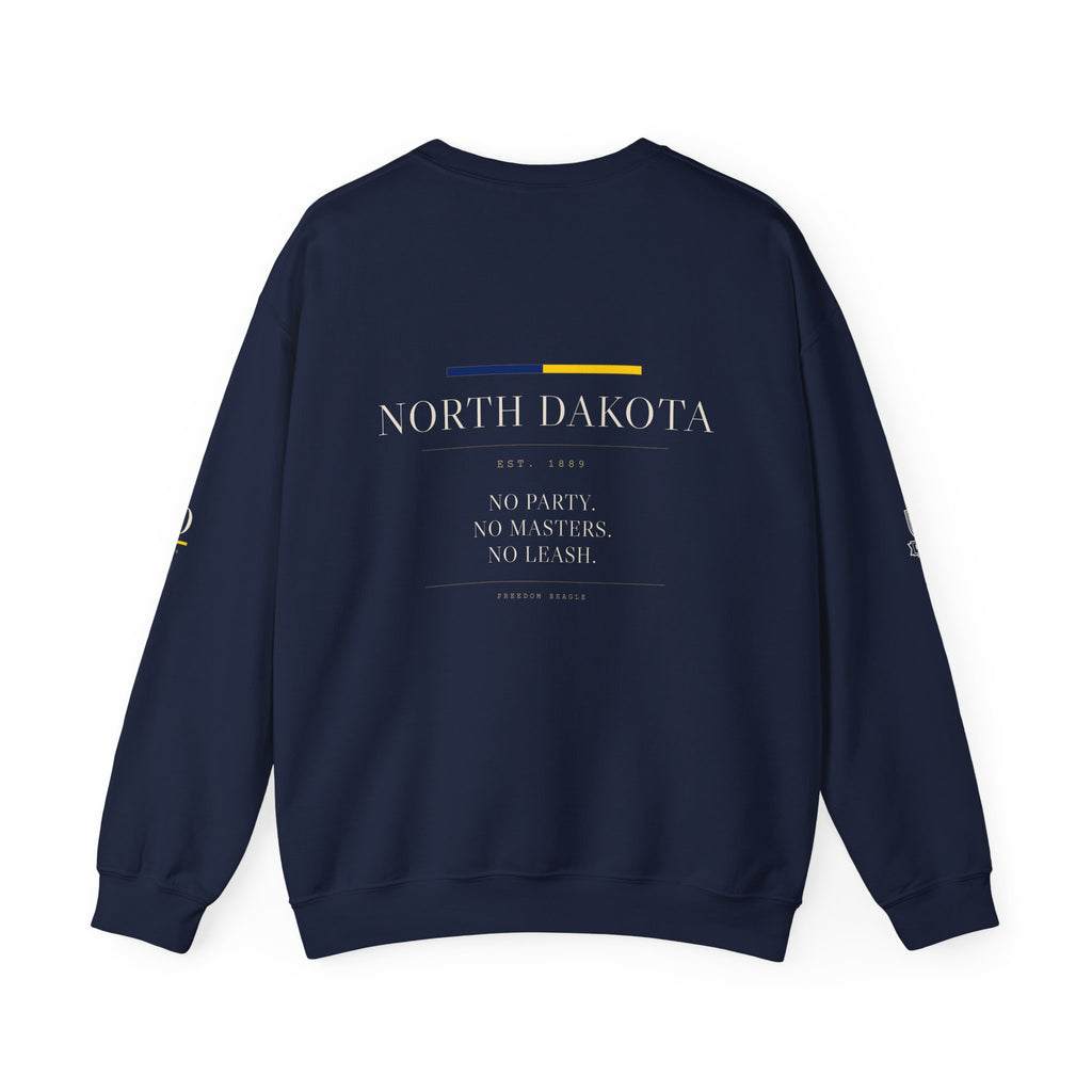 North Dakota — Freedom Beagle State Series Crewneck (Black)
