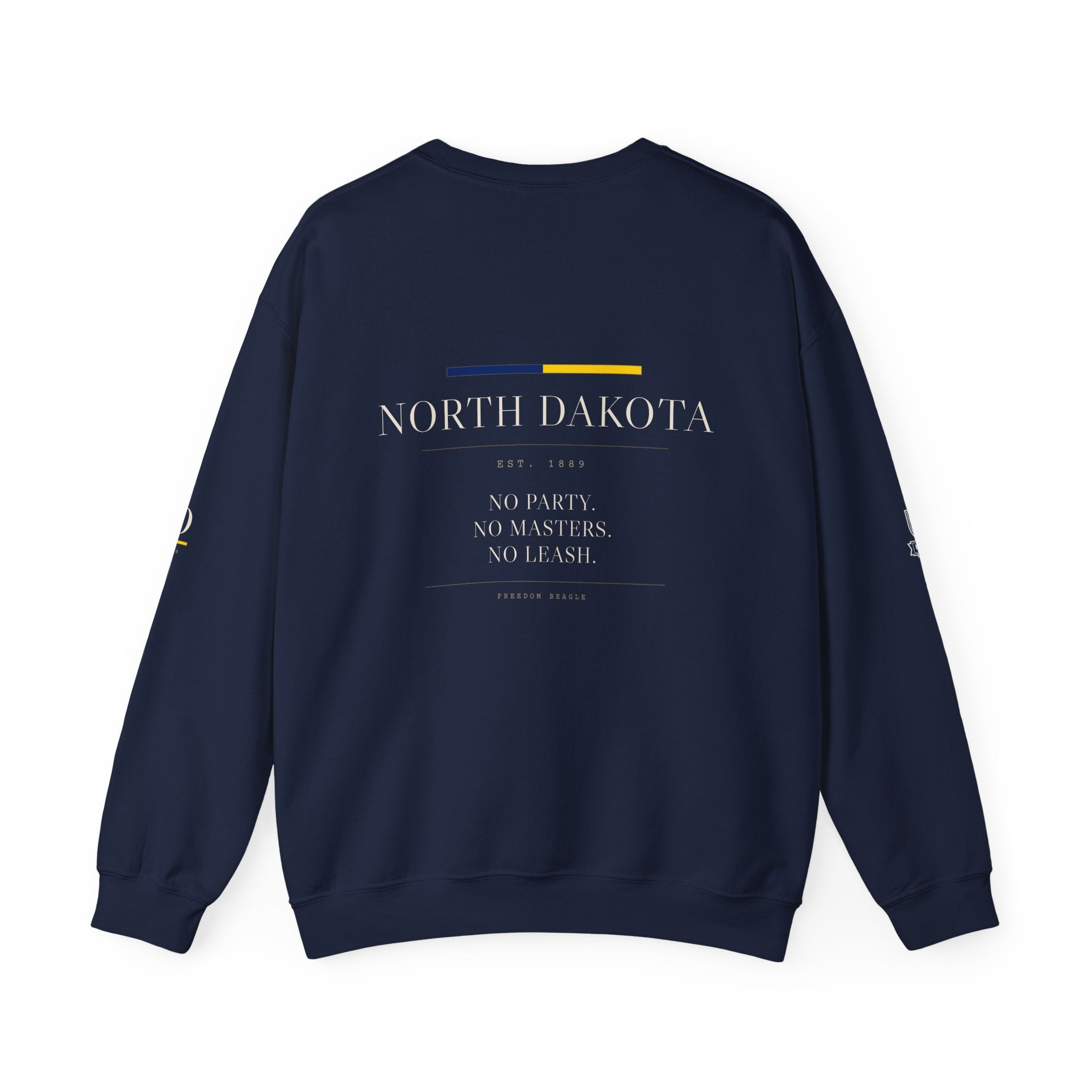 North Dakota — Freedom Beagle State Series Crewneck (Black)