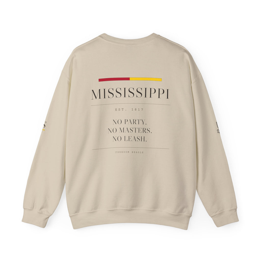 Mississippi — Freedom Beagle State Series Crewneck (Sand)
