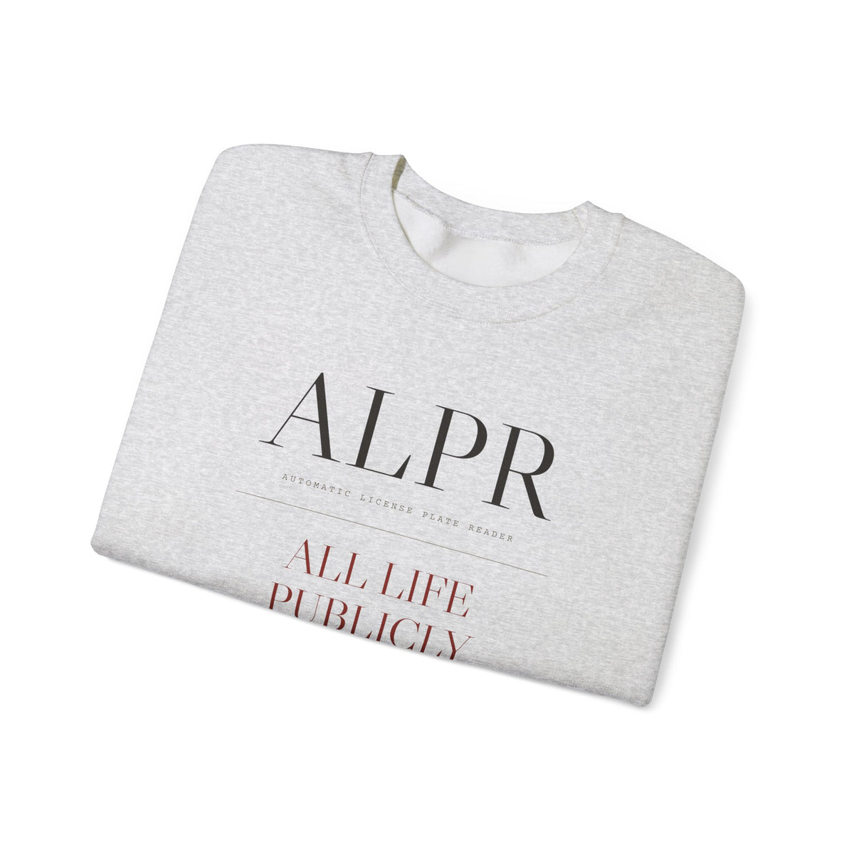 ALPR — All Life Publicly Recorded Crewneck (Sand)