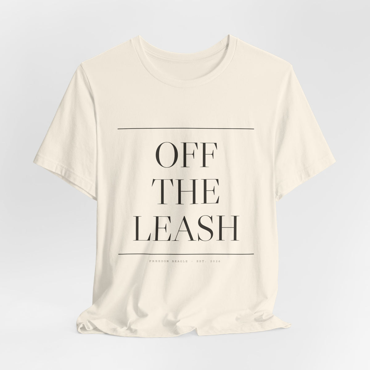 Off the Leash — Oversized Type Tee (Natural)