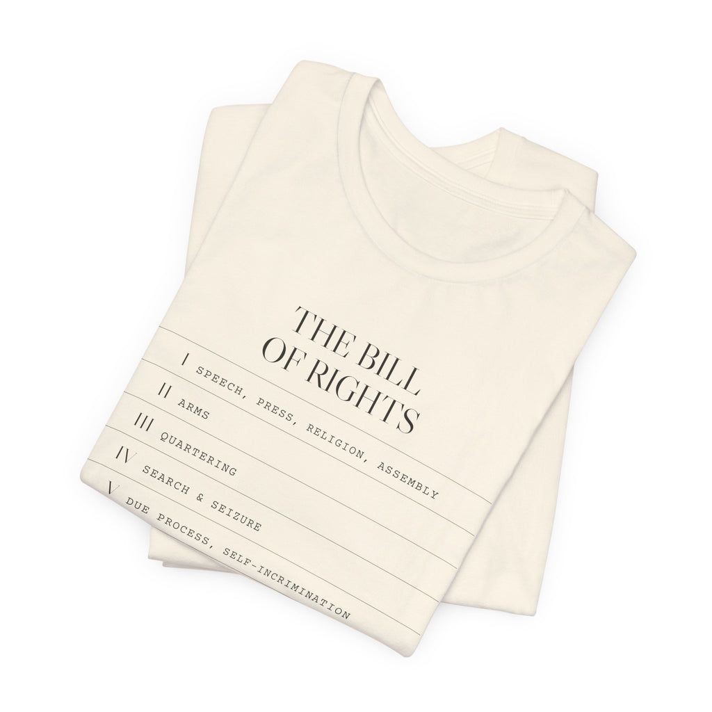 The Bill of Rights, I–X — Typographic Index Tee