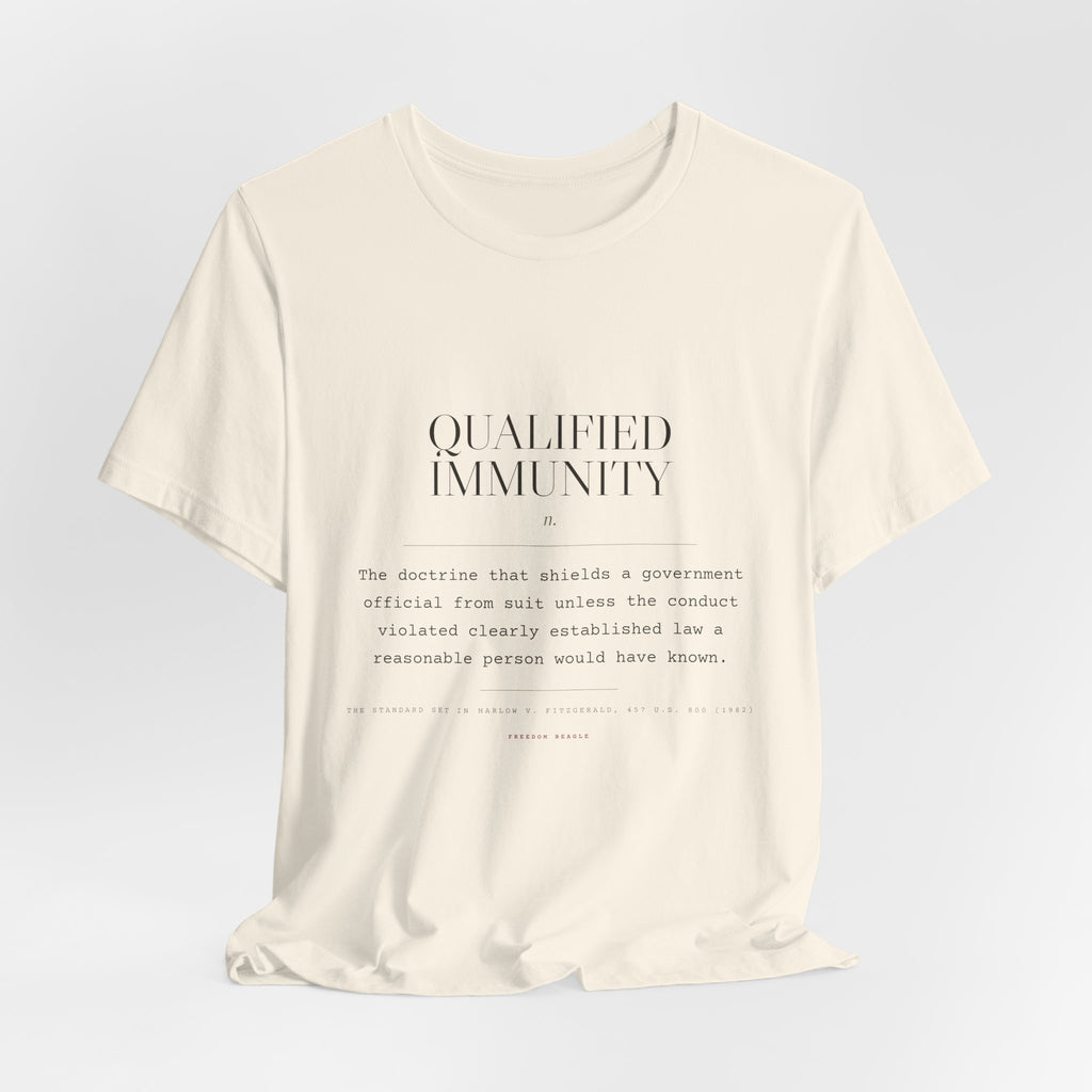 Qualified Immunity, n. — Terms of Art Tee (Natural)