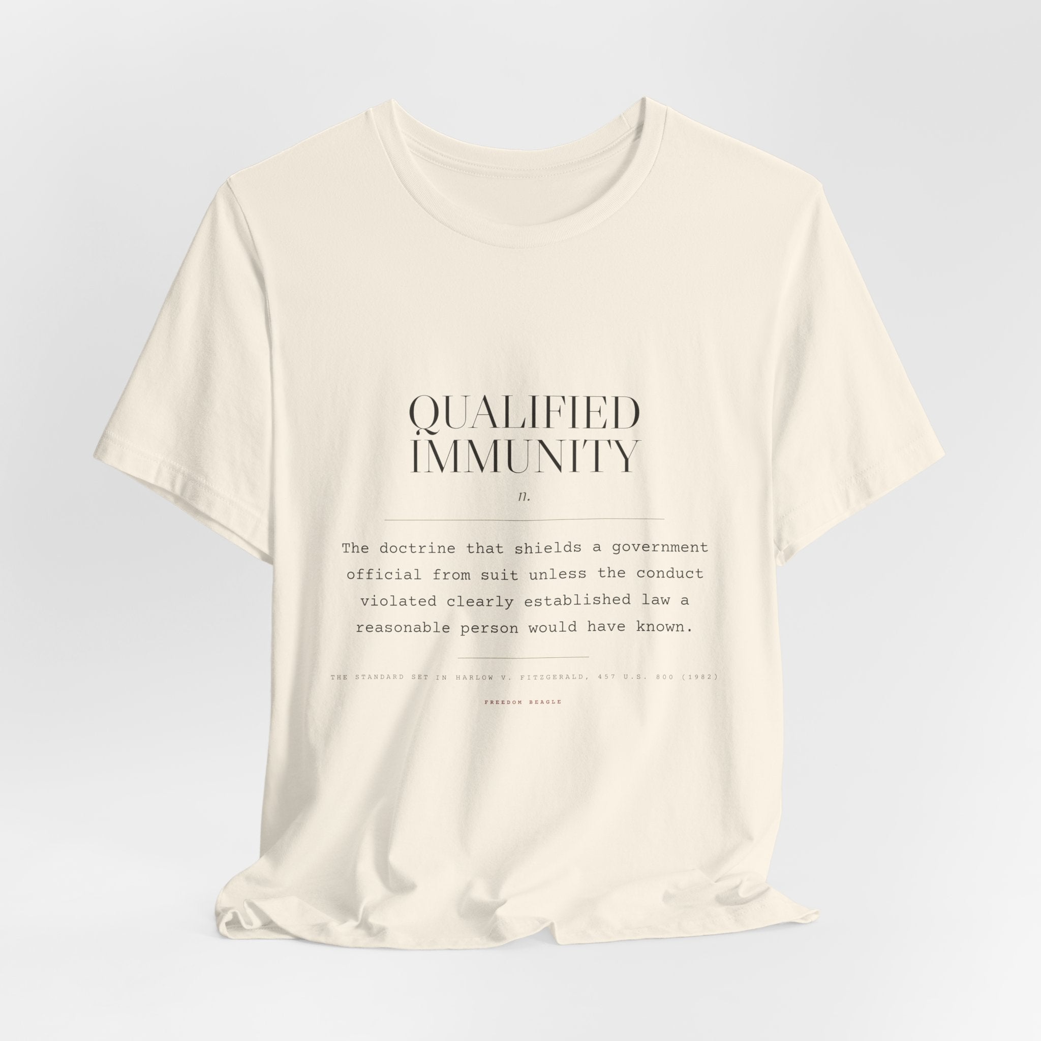 Qualified Immunity, n. — Terms of Art Tee (Natural)