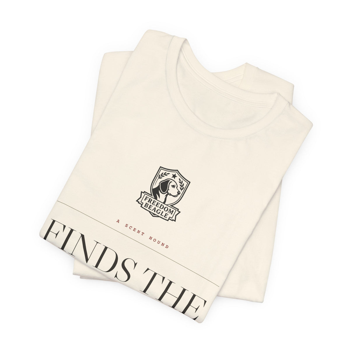 A Scent Hound Finds the Way Home — Freedom Beagle Tee (Natural)