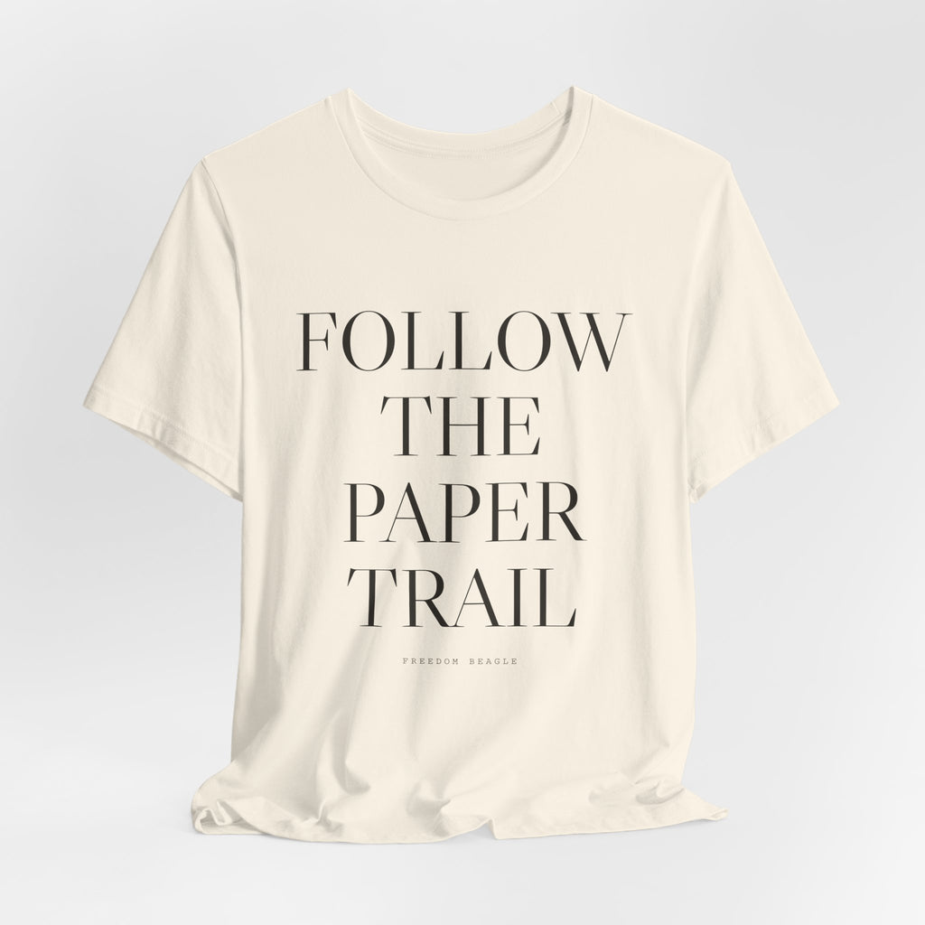 Follow the Paper Trail — Tee (Natural)