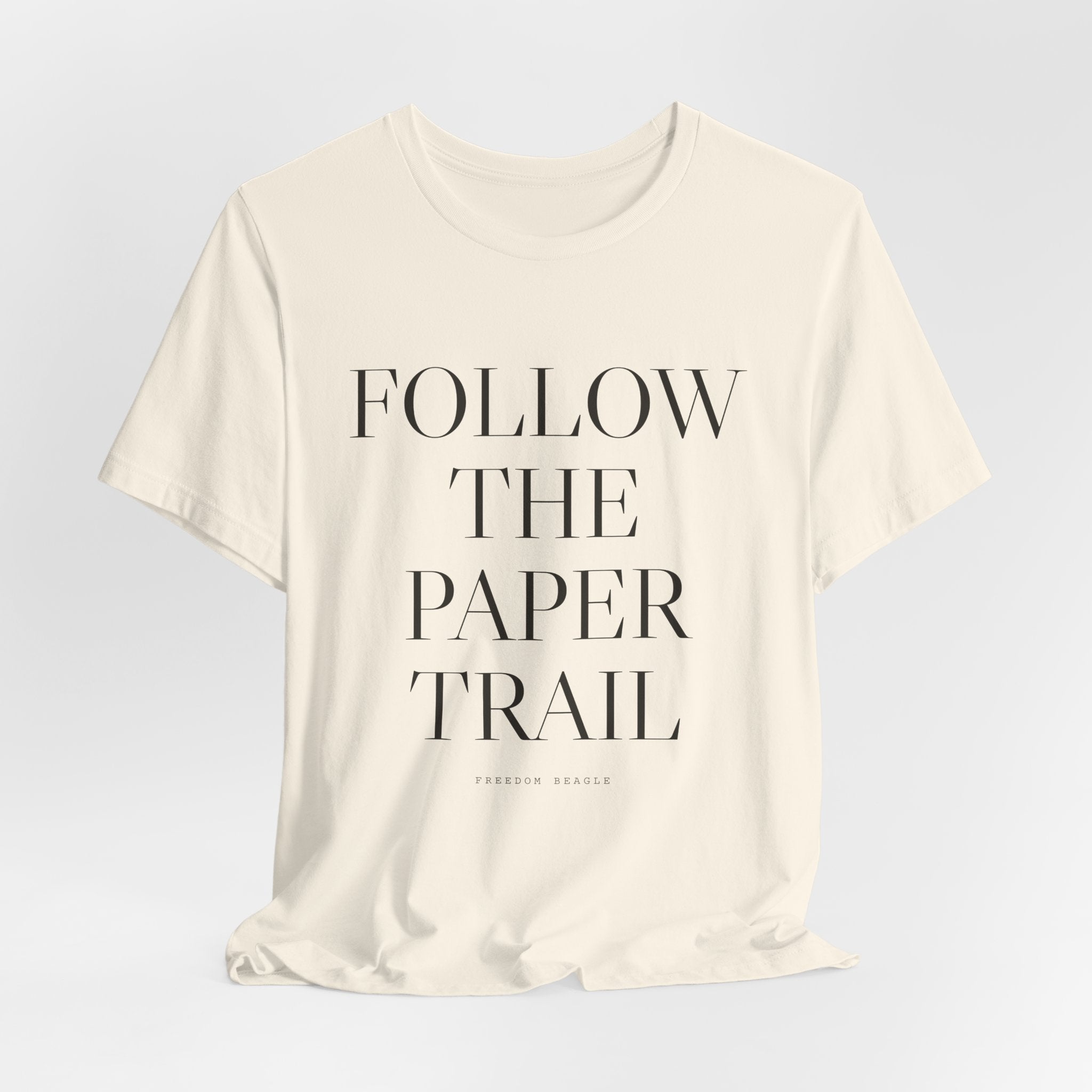 Follow the Paper Trail — Tee (Natural)