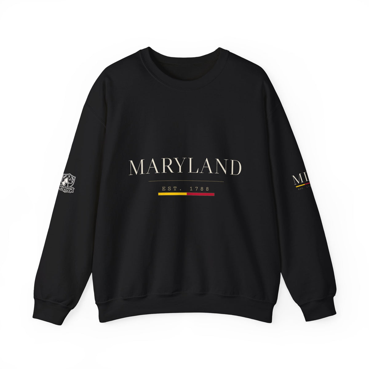 Maryland — Freedom Beagle State Series Crewneck (Black)