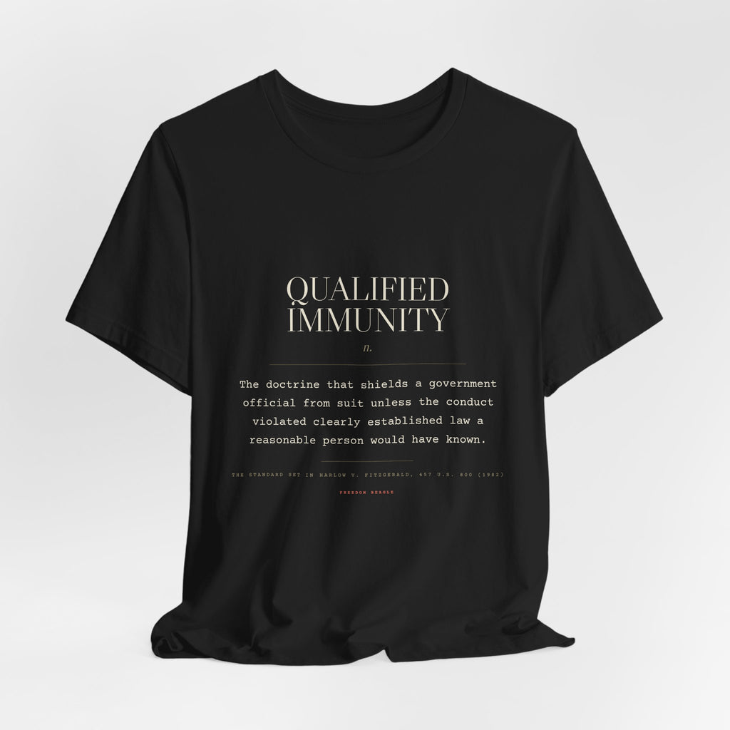 Qualified Immunity, n. — Terms of Art Tee (Black)