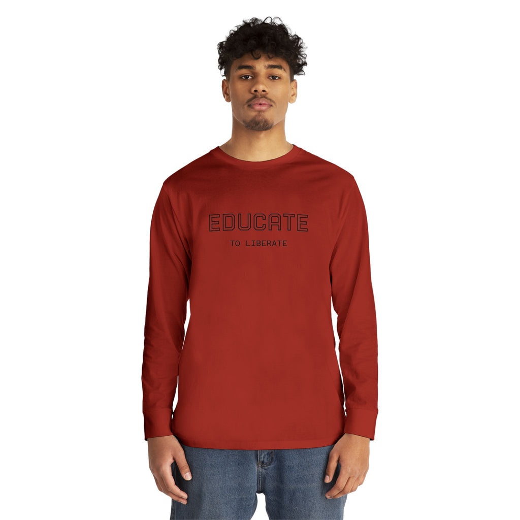 Long Sleeve Tee - Charlie Kirk, Educate to Liberate Design