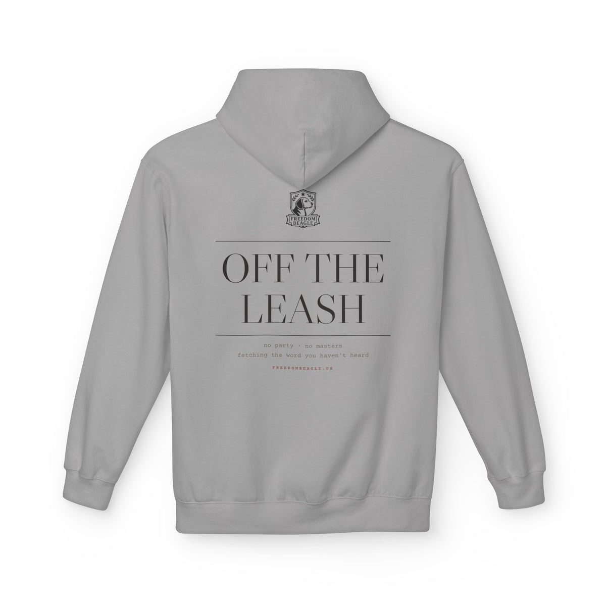 Off the Leash Hoodie — Full Back Print (Cement)