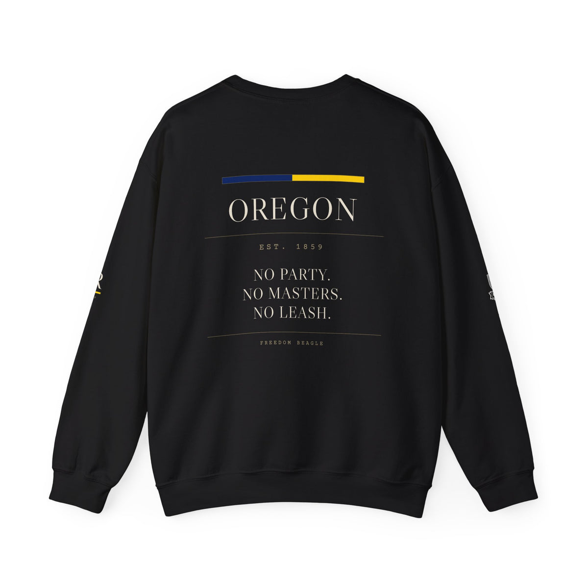 Oregon — Freedom Beagle State Series Crewneck (Black)