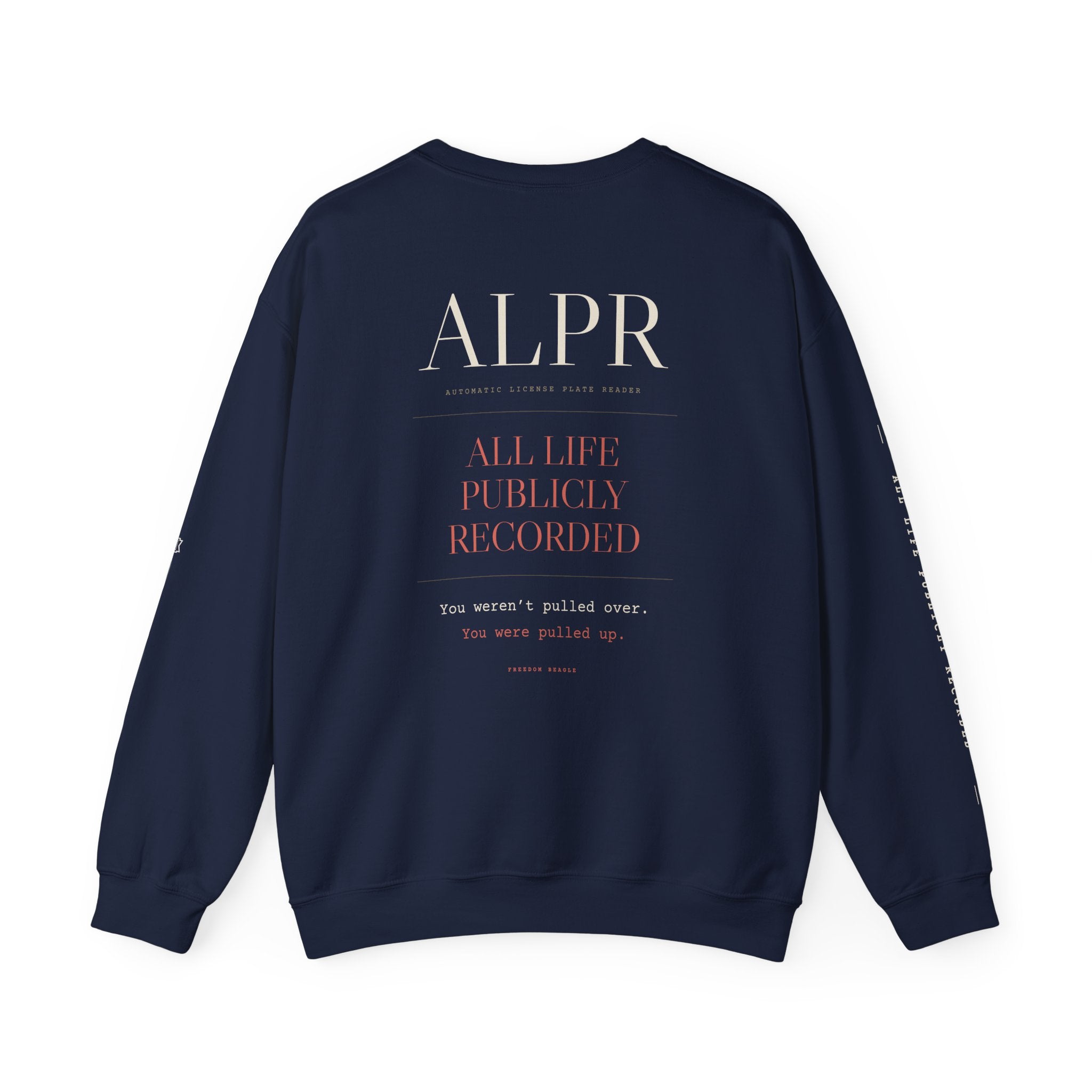 ALPR Full Kit Crewneck — All Life Publicly Recorded (Black)