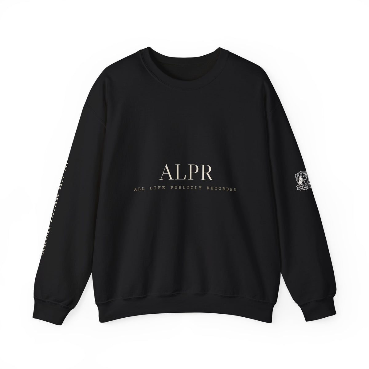 ALPR Full Kit Crewneck — All Life Publicly Recorded (Black)