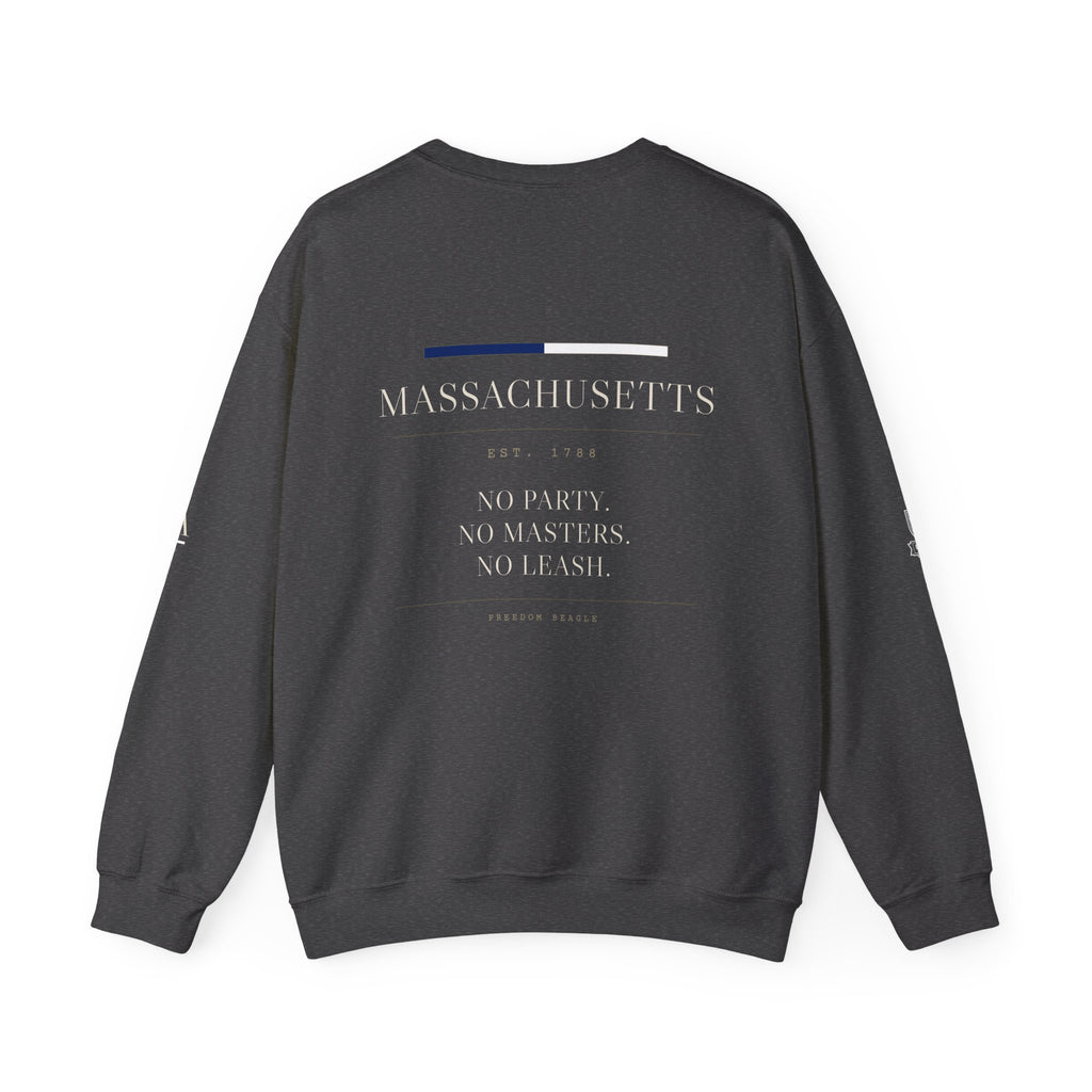 Massachusetts — Freedom Beagle State Series Crewneck (Black)