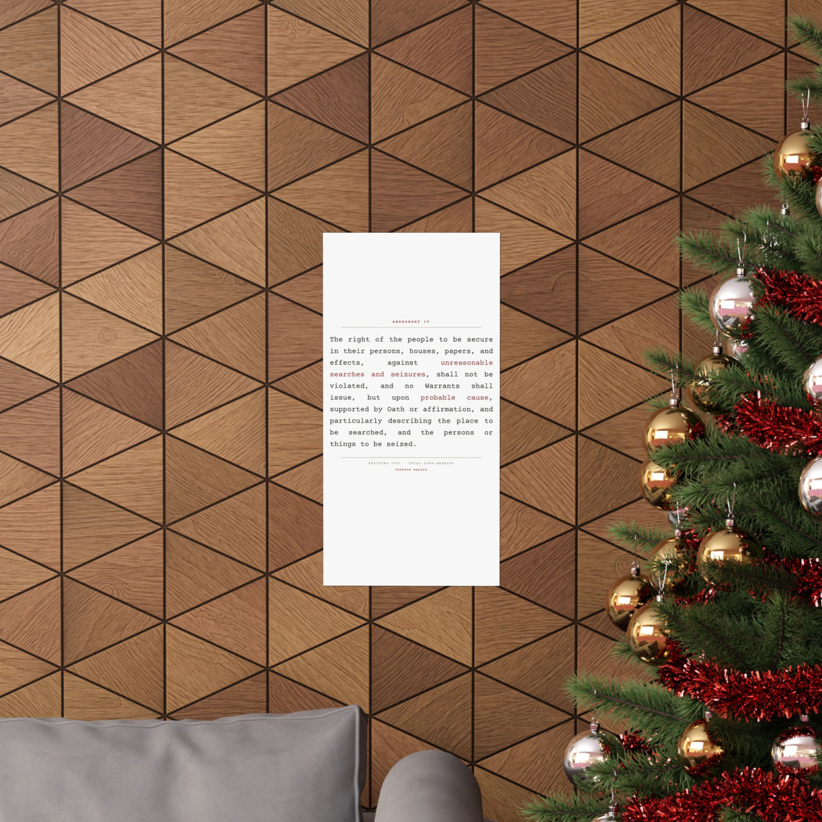 The Fourth Amendment, In Full — Matte Poster