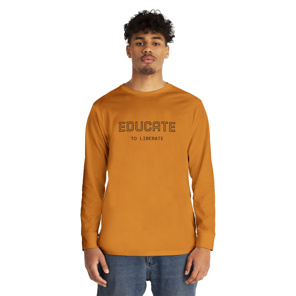Long Sleeve Tee - Charlie Kirk, Educate to Liberate Design