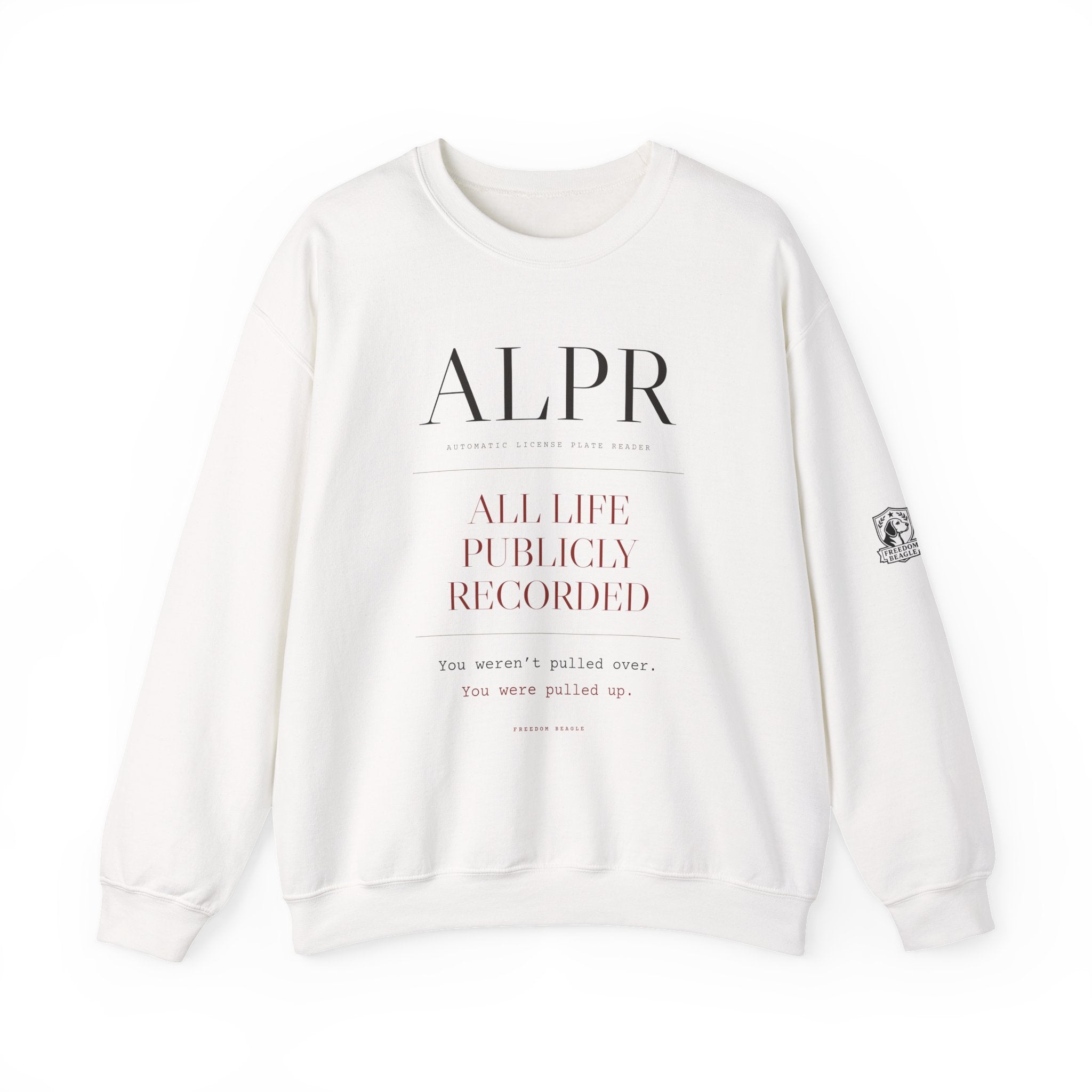ALPR — All Life Publicly Recorded Crewneck (Sand)