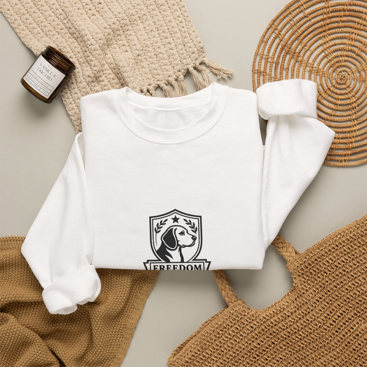 Quis Custodiet Full Kit Crewneck — Who Watches the Watchmen (Sand)