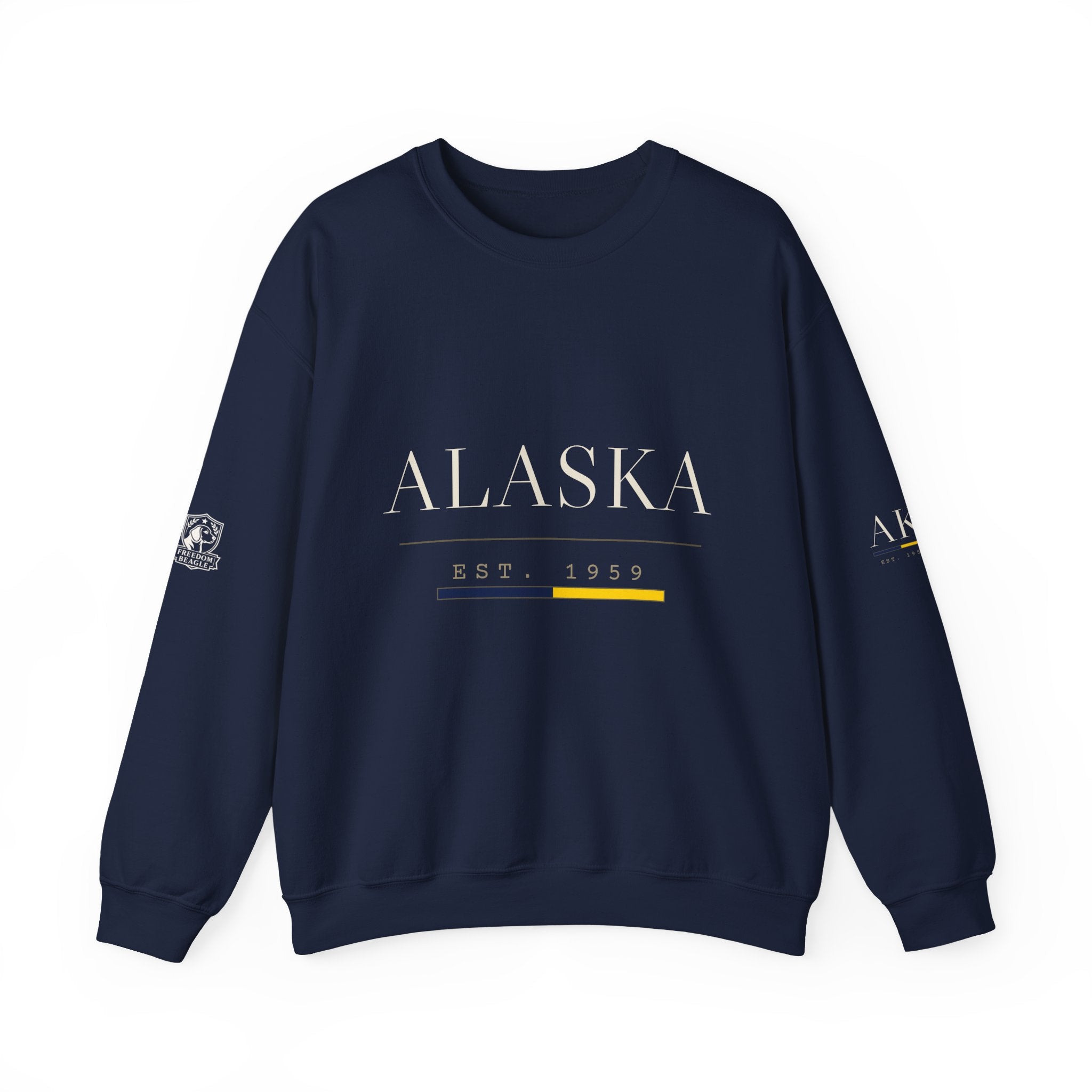 Alaska — Freedom Beagle State Series Crewneck (Black)