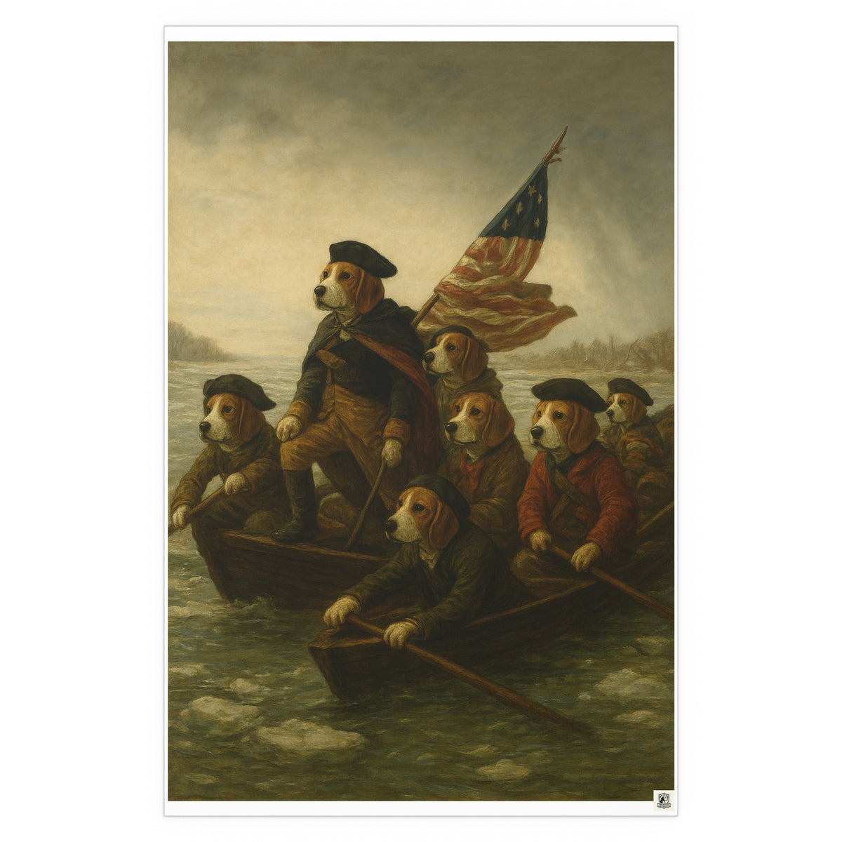 Silk Poster - Delaware River Crossing George Washington Print