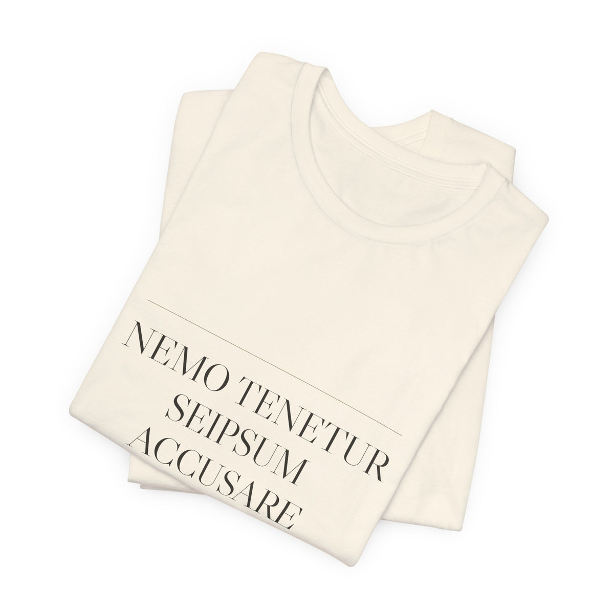 Nemo Tenetur Seipsum Accusare — Fifth Amendment Tee (Natural)