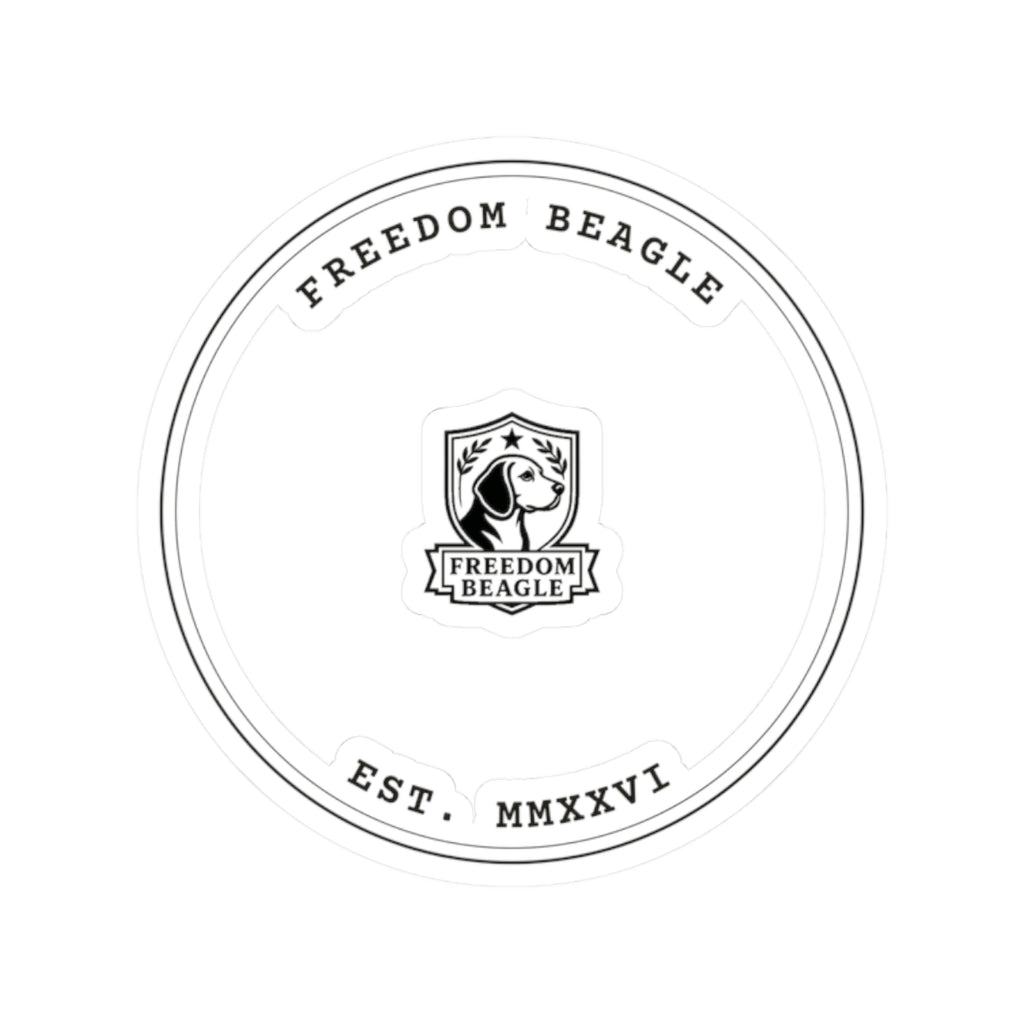 Freedom Beagle Seal — Kiss-Cut Sticker