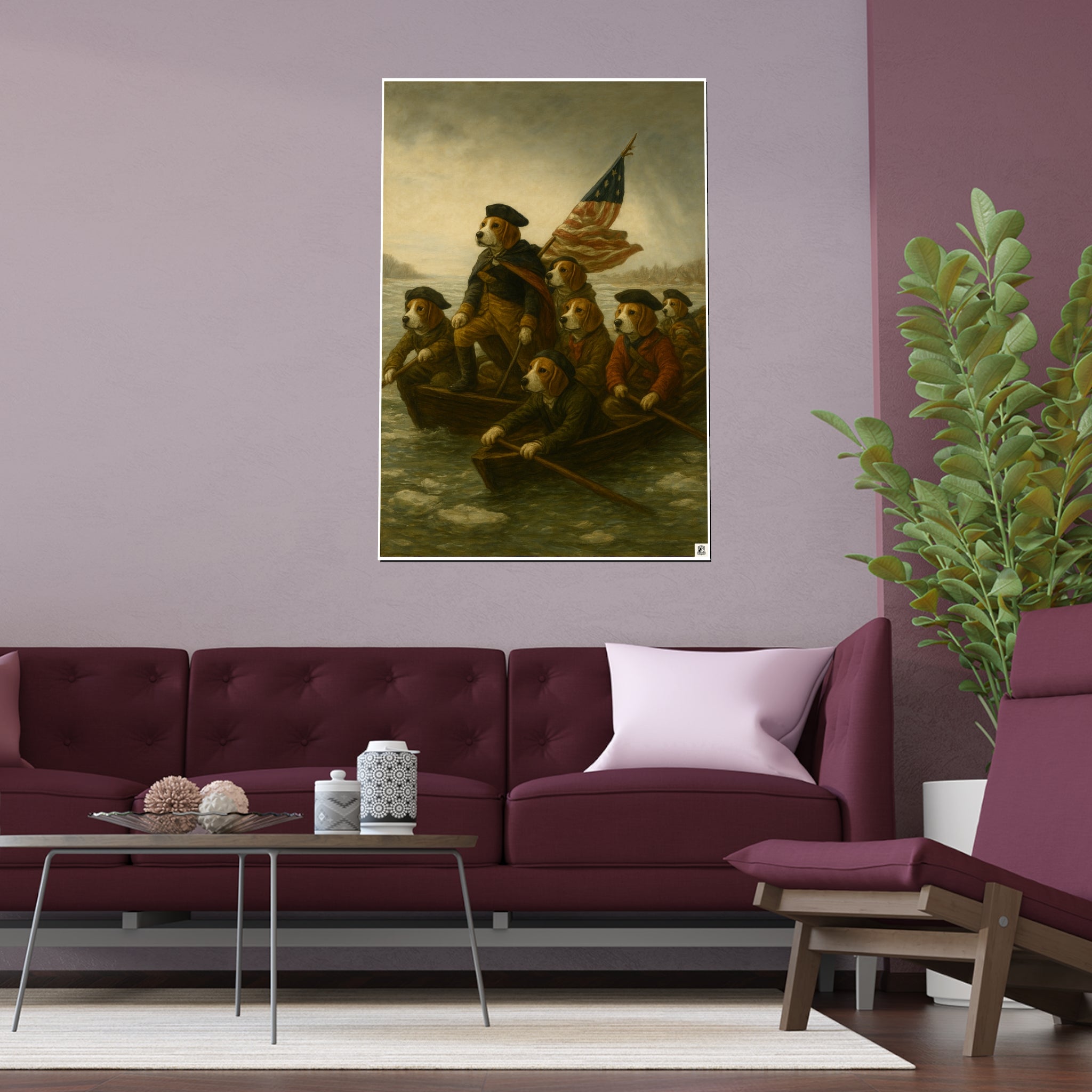 Silk Poster - Delaware River Crossing George Washington Print