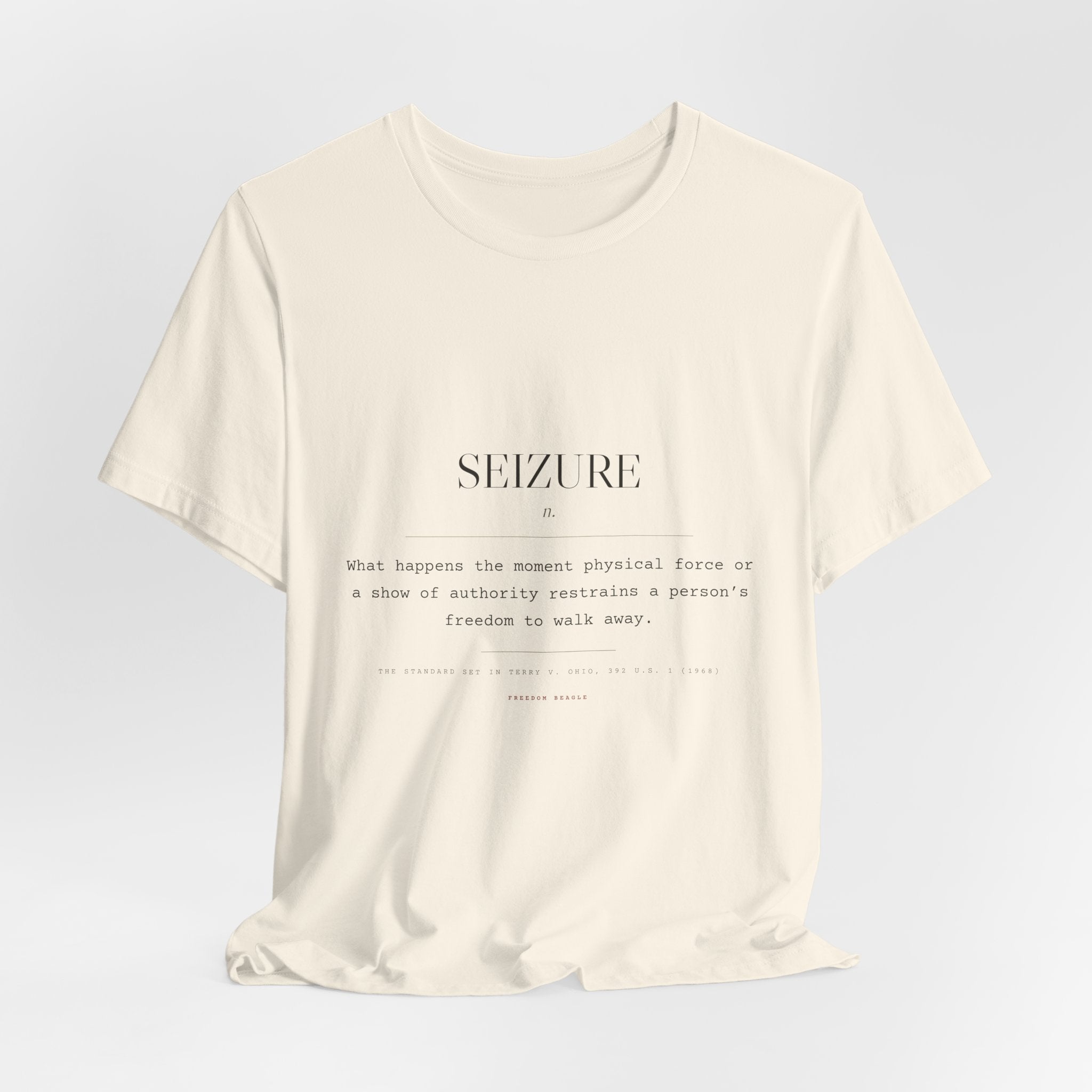Seizure, n. — Terms of Art Tee (Natural)