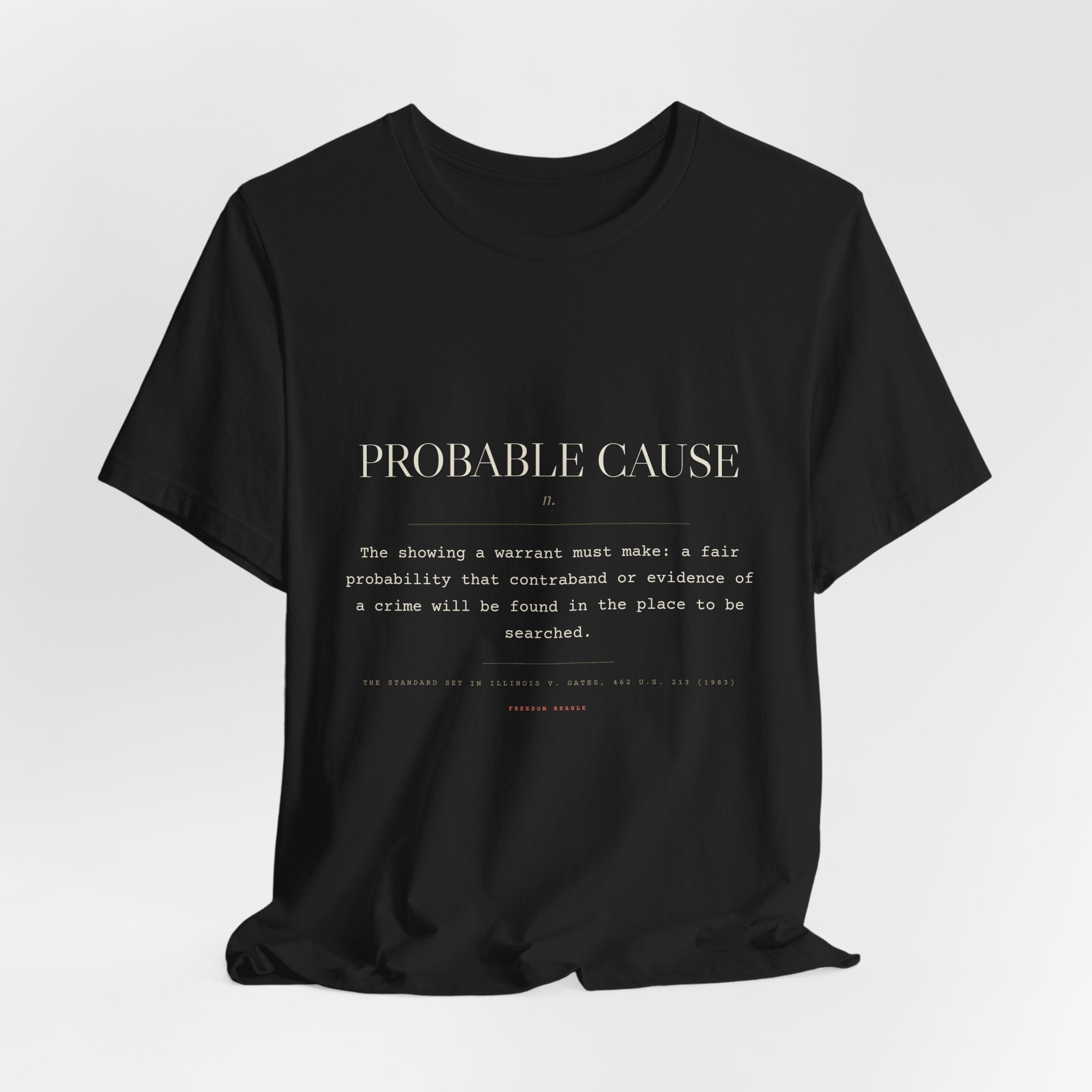 Probable Cause, n. — Terms of Art Tee (Black)