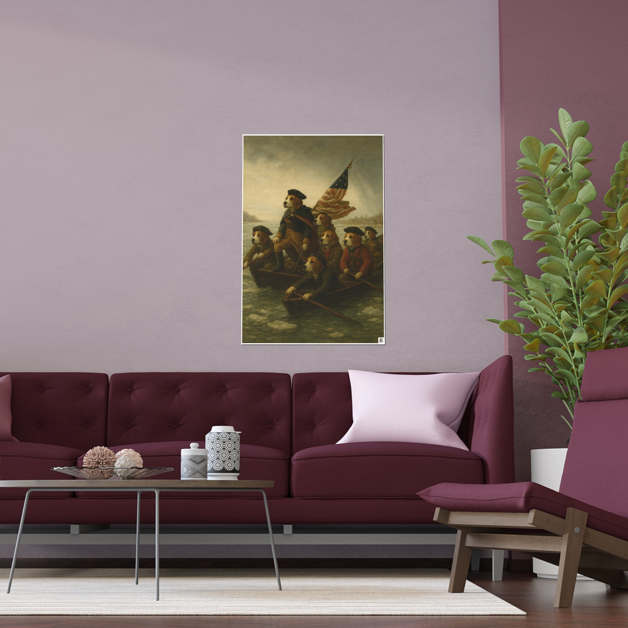Silk Poster - Delaware River Crossing George Washington Print