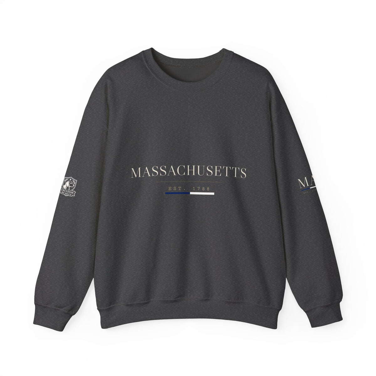 Massachusetts — Freedom Beagle State Series Crewneck (Black)
