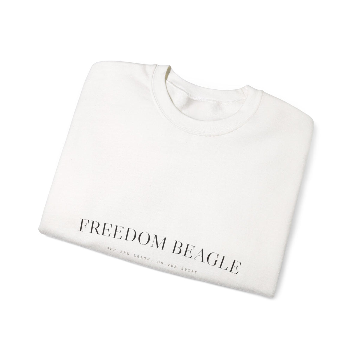 Freedom Beagle Crewneck — Off the Leash, On the Story (Sand)