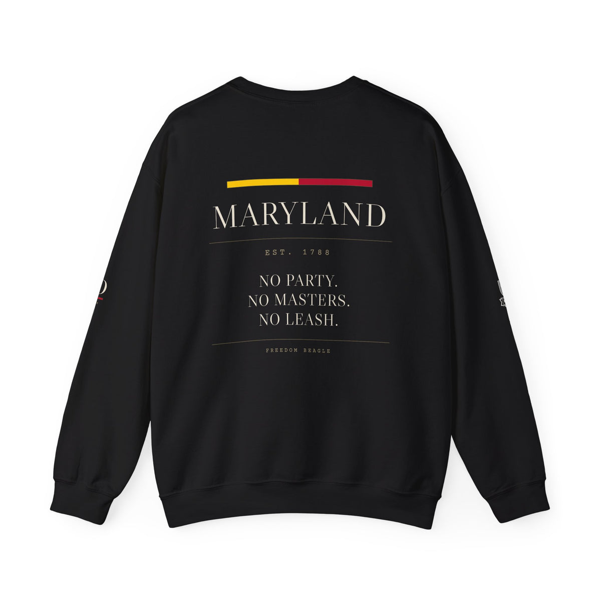 Maryland — Freedom Beagle State Series Crewneck (Black)
