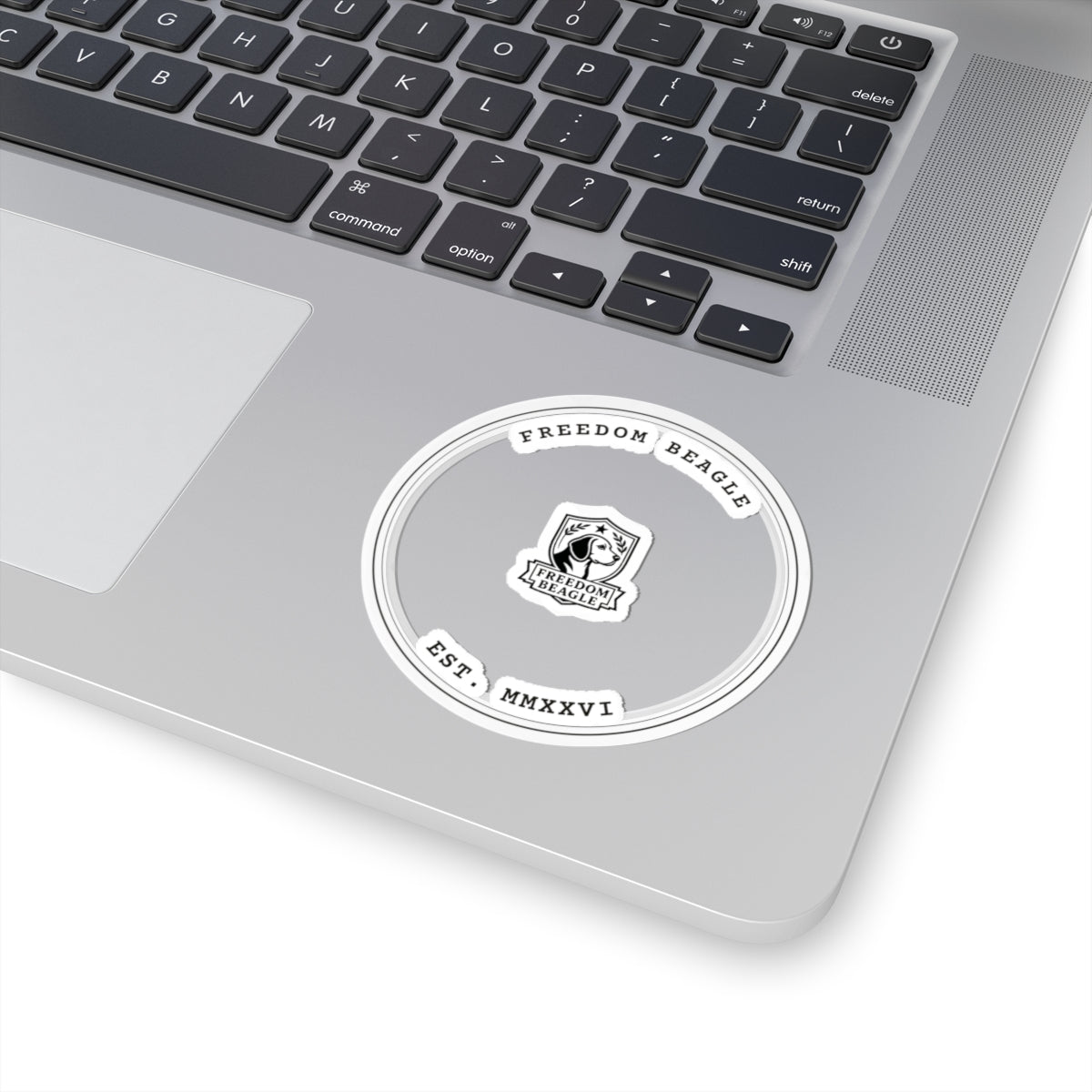 Freedom Beagle Seal — Kiss-Cut Sticker
