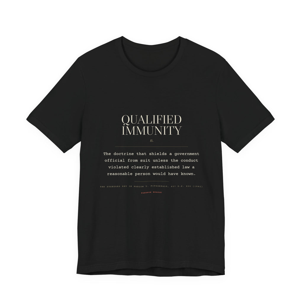 Qualified Immunity, n. — Terms of Art Tee (Black)